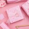 Valentine's Day Wrapping Paper - Mini Roll - 17 Inch X 33 Feet - Sweet Gold Foil Pink Love Heart Design for Valentine's Day, Wedding, Anniversary, Birthday, Baby Shower